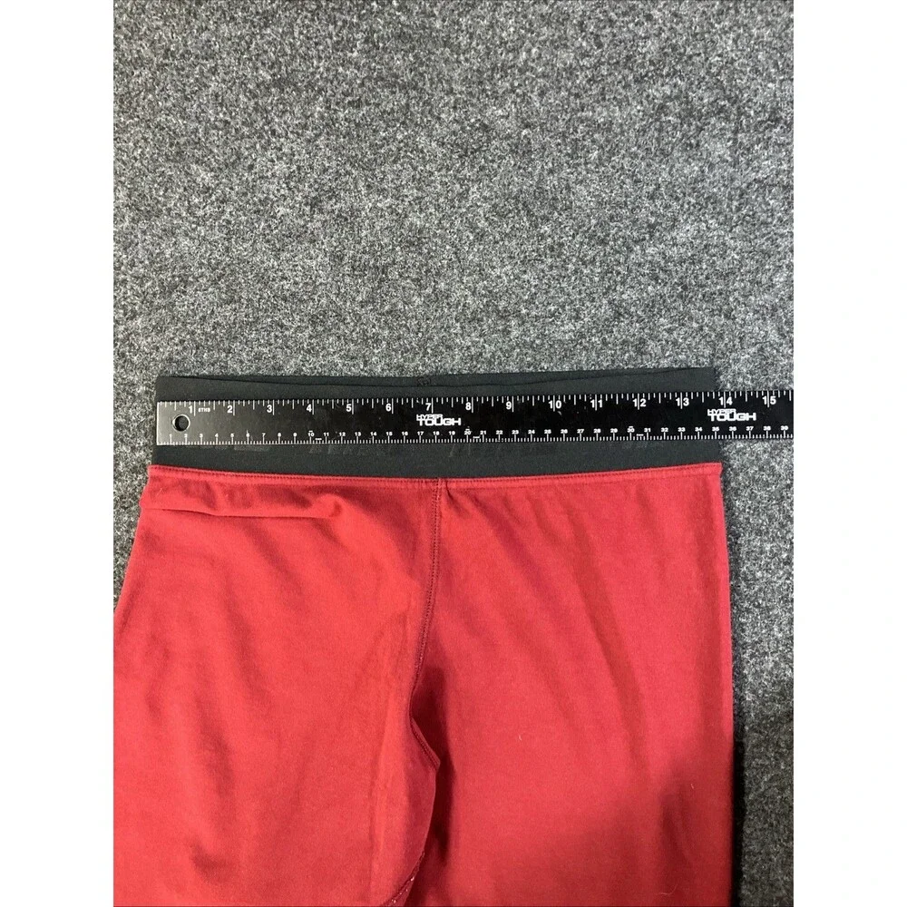 Nike Womens Futura Logo Leggings High Waisted Dark Red Burgundy Tight Pants Sz M